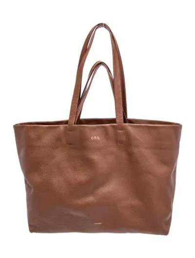 Pre-owned Cuyana Leather Tote In Brown
