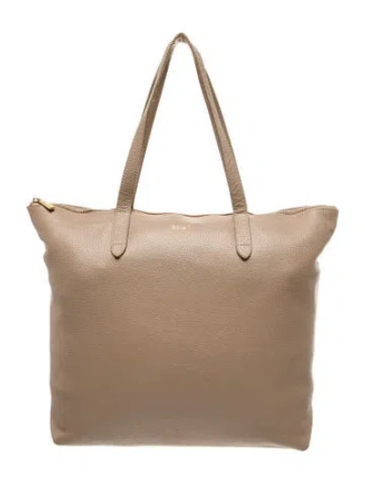 Pre-owned Cuyana Leather Tote In Gray