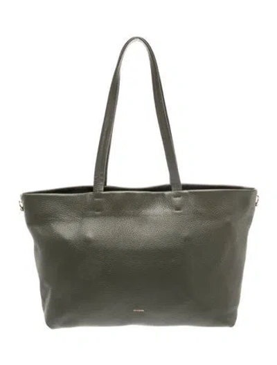 Pre-owned Cuyana Leather Tote In Green