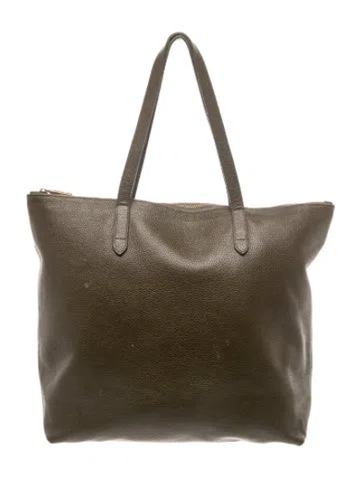 Pre-owned Cuyana Leather Tote In Green