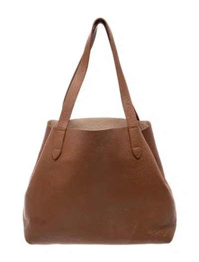 Pre-owned Cuyana Leather Tote In Grey