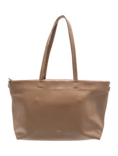 Pre-owned Cuyana Leather Tote In Neutral