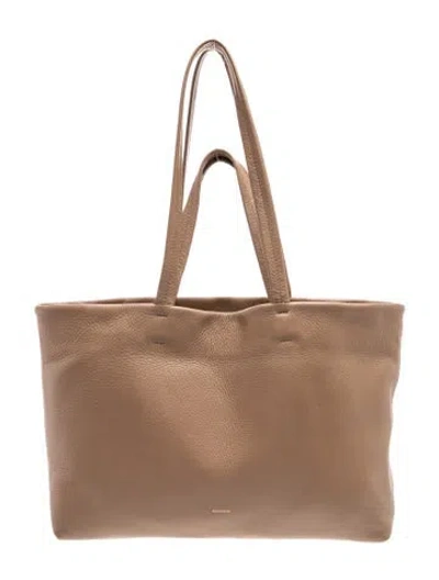 Pre-owned Cuyana Leather Tote In Neutral
