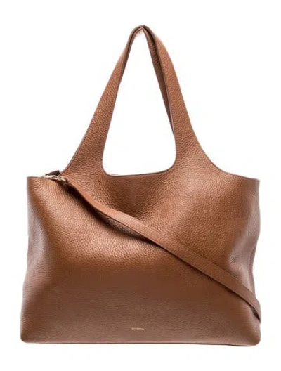 Pre-owned Cuyana Leather Tote In Neutrals