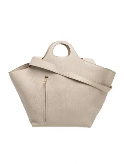 Pre-owned Cuyana Leather Tote In Neutrals
