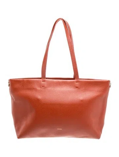 Pre-owned Cuyana Leather Tote In Orange