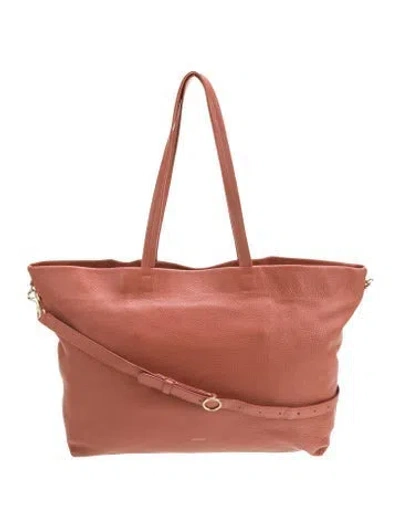 Pre-owned Cuyana Leather Tote In Pink