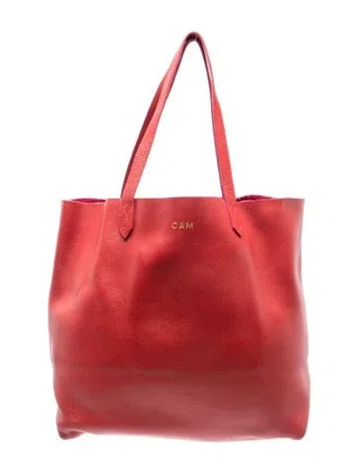 Pre-owned Cuyana Leather Tote In Red