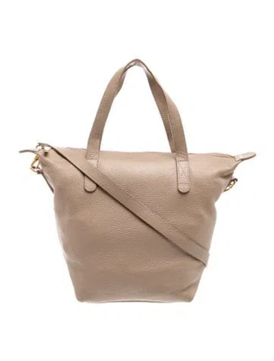 Pre-owned Cuyana Leather Tote In Silver