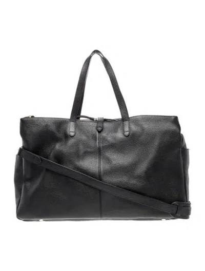 Pre-owned Cuyana Leather Weekender Bag In Black