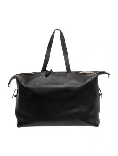 Pre-owned Cuyana Leather Weekender Bag In Black
