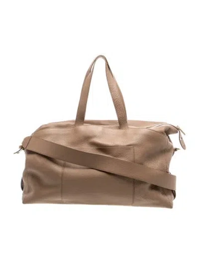 Pre-owned Cuyana Leather Weekender Bag In Neutral