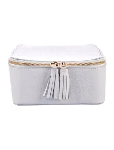 Pre-owned Cuyana Leather Weekender Bag In White
