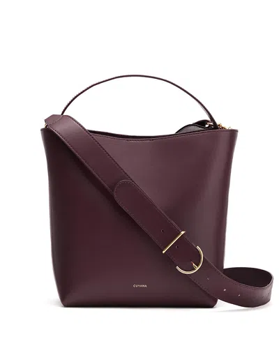 Cuyana Linea Bucket Bag In Burgundy