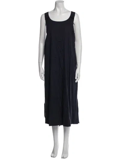 Pre-owned Cuyana Linen Long Dress In Blue