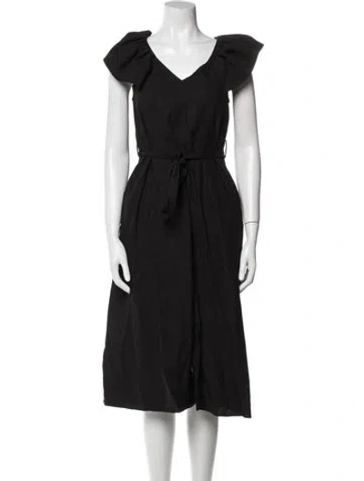 Pre-owned Cuyana Linen Midi Length Dress In Blue