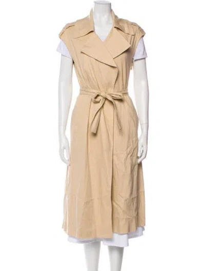 Pre-owned Cuyana Linen Trench Coat W/ Tags In Neutral