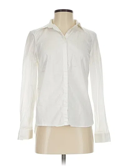 Pre-owned Cuyana Long Sleeve Blouse In Ivory