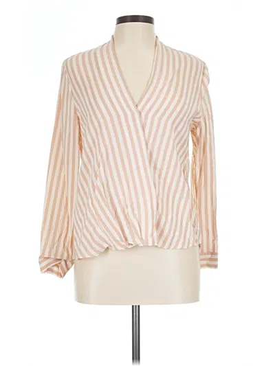 Pre-owned Cuyana Long Sleeve Blouse In Tan