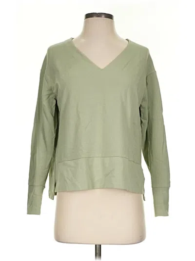 Pre-owned Cuyana Long Sleeve Top Green V-neck Tops