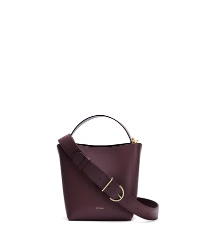 Cuyana Mini Linea Bucket Bag In Purple