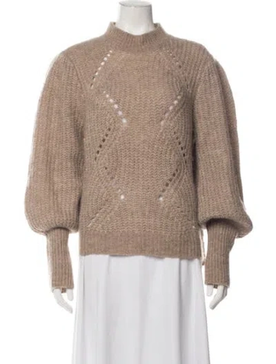 Pre-owned Cuyana Mock Neck Sweater In Brown