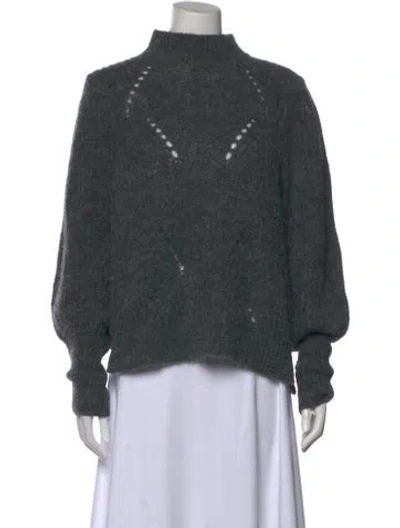 Pre-owned Cuyana Mock Neck Sweater In Grey