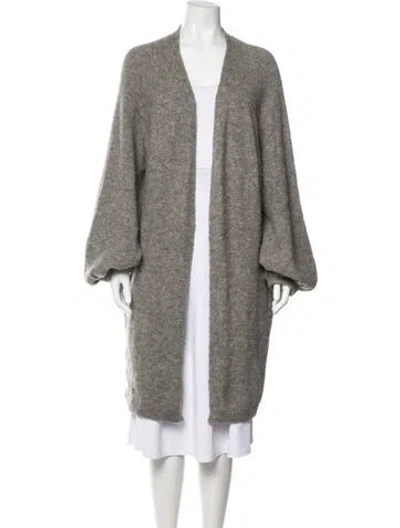 Pre-owned Cuyana Open Front Sweater In Grey