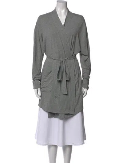 Pre-owned Cuyana Open Front Sweater In Grey