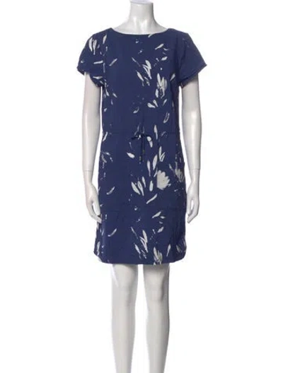 Pre-owned Cuyana Printed Mini Dress In Blue