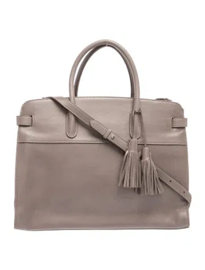 Pre-owned Cuyana Saffiano Leather Tote In Neutrals