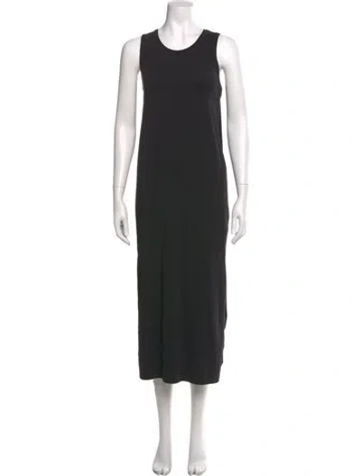 Pre-owned Cuyana Scoop Neck Long Dress In Black