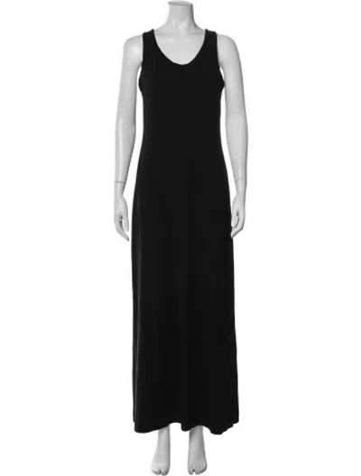 Pre-owned Cuyana Scoop Neck Long Dress In Black