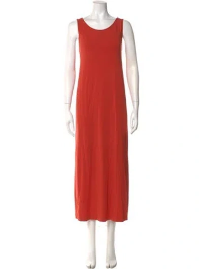 Pre-owned Cuyana Scoop Neck Long Dress In Orange