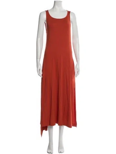 Pre-owned Cuyana Scoop Neck Long Dress In Orange