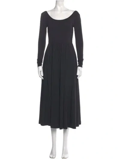Pre-owned Cuyana Scoop Neck Midi Length Dress W/ Tags In Gray