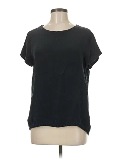 Pre-owned Cuyana Short Sleeve Top Black Crew Neck Tops