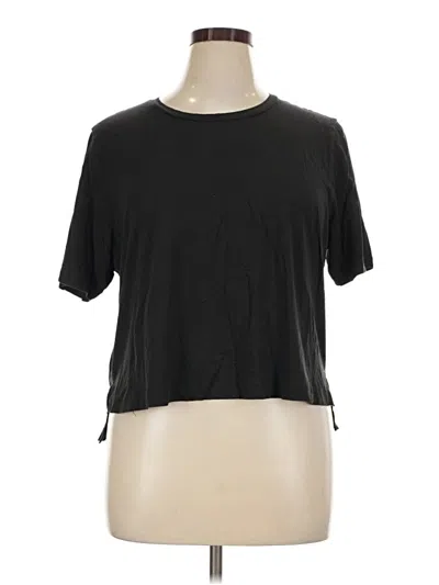 Pre-owned Cuyana Short Sleeve Top Black Crew Neck Tops