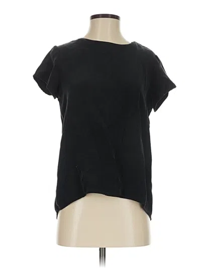 Pre-owned Cuyana Short Sleeve Top Black Keyhole Neckline Tops
