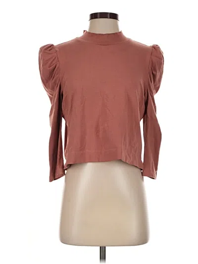 Pre-owned Cuyana Short Sleeve Turtleneck In Brown
