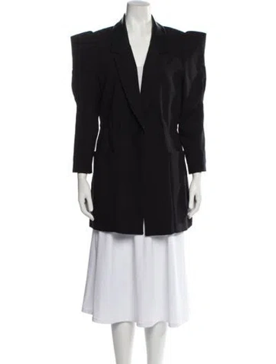 Pre-owned Cuyana Silk Blazer In Black