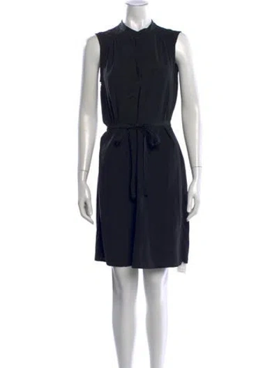 Pre-owned Cuyana Silk Knee-length Dress In Black