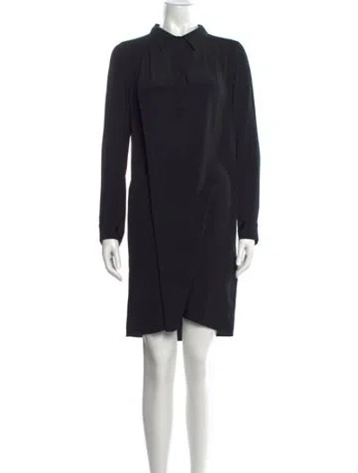 Pre-owned Cuyana Silk Knee-length Dress In Black