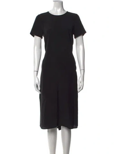 Pre-owned Cuyana Silk Knee-length Dress In Black