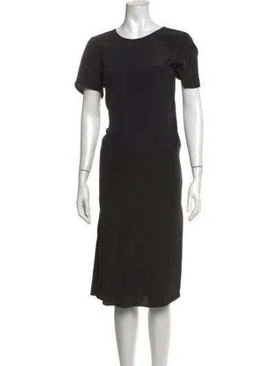 Pre-owned Cuyana Silk Knee-length Dress In Black
