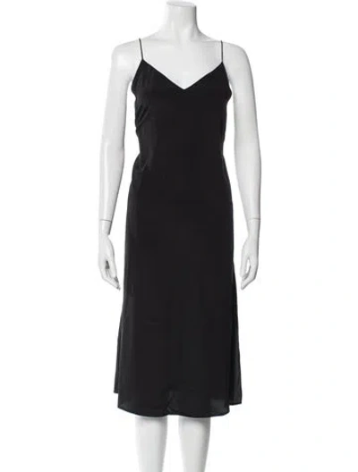 Pre-owned Cuyana Silk Midi Length Dress In Gray