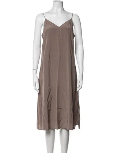 Pre-owned Cuyana Silk Midi Length Dress W/ Tags In Neutrals