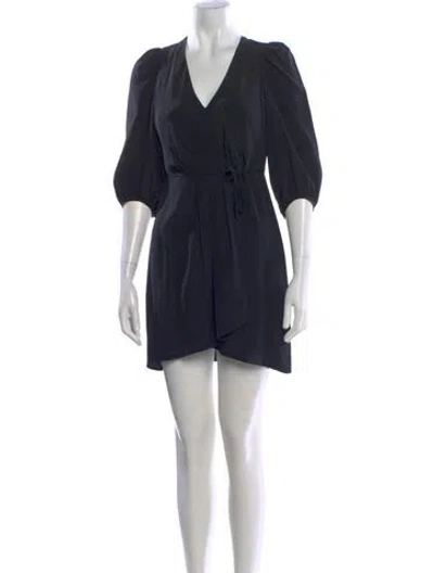 Pre-owned Cuyana Silk Mini Dress In Black