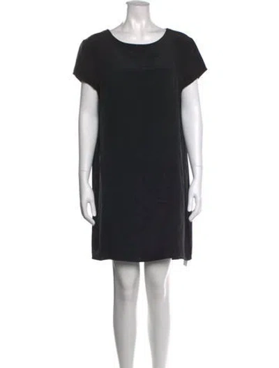 Pre-owned Cuyana Silk Mini Dress In Black