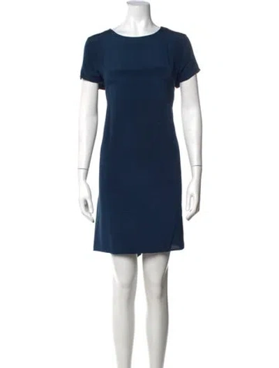 Pre-owned Cuyana Silk Mini Dress In Blue